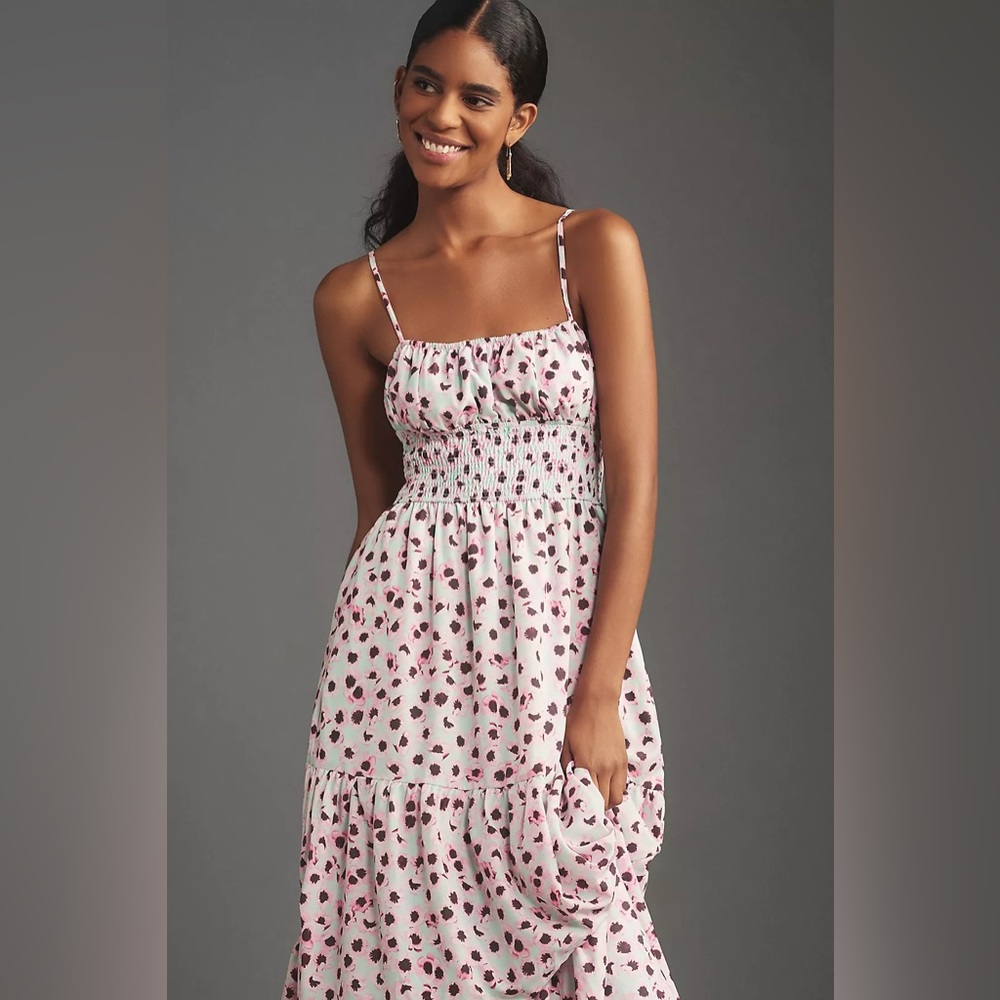 Hutch Pink and Black Floral Maxi Dress